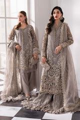 3 Piece Unstitched Embroidered Organza Suit | BD-3006 - Maria b