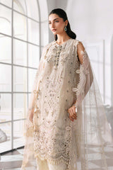 3 Piece Unstitched Embroidered Chiffon Suit | BD-3007 - Maria b