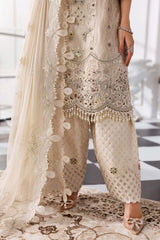 3 Piece Unstitched Embroidered Chiffon Suit | BD-3007 - Maria b