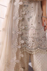 3 Piece Unstitched Embroidered Chiffon Suit | BD-3007 - Maria b