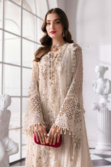 3 Piece Unstitched Embroidered Chiffon Suit | BD-3007 - Maria b