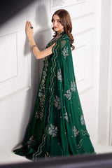 3 Piece Unstitched Embroidered Chiffon Suit | BD-3008 - Maria b