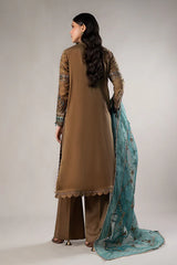 3 Piece Embroidered Cotton Satin Suit | CSS-808