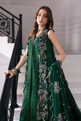 3 Piece Unstitched Embroidered Chiffon Suit | BD-3008 - Maria b