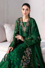 3 Piece Unstitched Embroidered Chiffon Suit | BD-3008 - Maria b