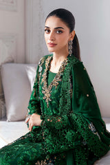 3 Piece Unstitched Embroidered Chiffon Suit | BD-3008 - Maria b