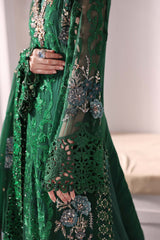 3 Piece Unstitched Embroidered Chiffon Suit | BD-3008 - Maria b