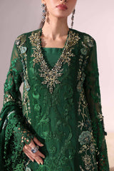 3 Piece Unstitched Embroidered Chiffon Suit | BD-3008 - Maria b