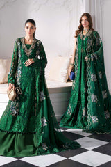 3 Piece Unstitched Embroidered Chiffon Suit | BD-3008 - Maria b