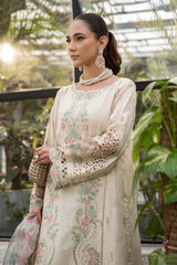 3 Piece Embroidered Self Jacquard Lawn Suit | DW-EF25-47