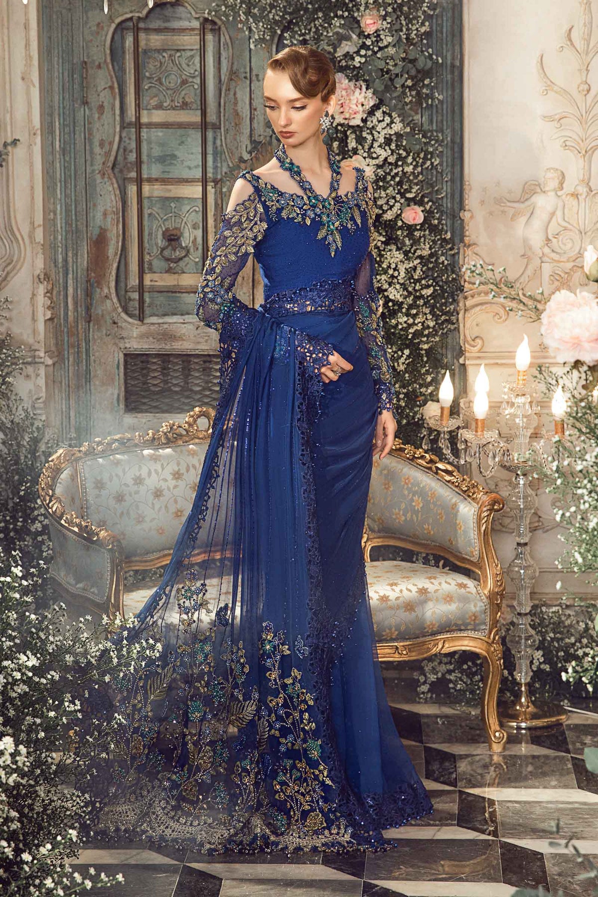 MBROIDERED - COBALT BLUE BD-2704 - Riwayah