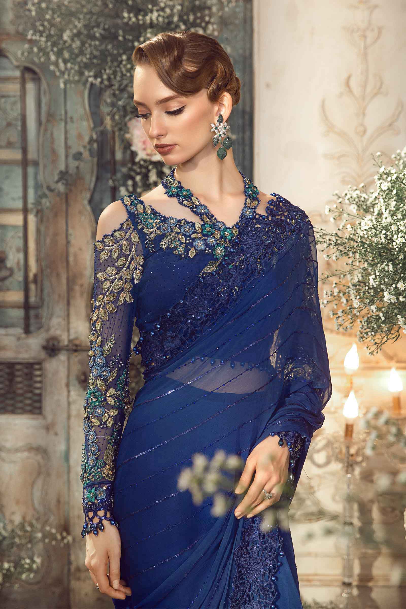 MBROIDERED - COBALT BLUE BD-2704 - Riwayah