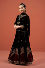 3 Piece Embroidered Velvet Suit | MKS-W24-14