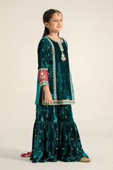 3 Piece Embroidered Velvet Suit | MKS-W24-16