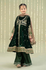 3 Piece Embroidered Velvet Suit | MKS-W24-40