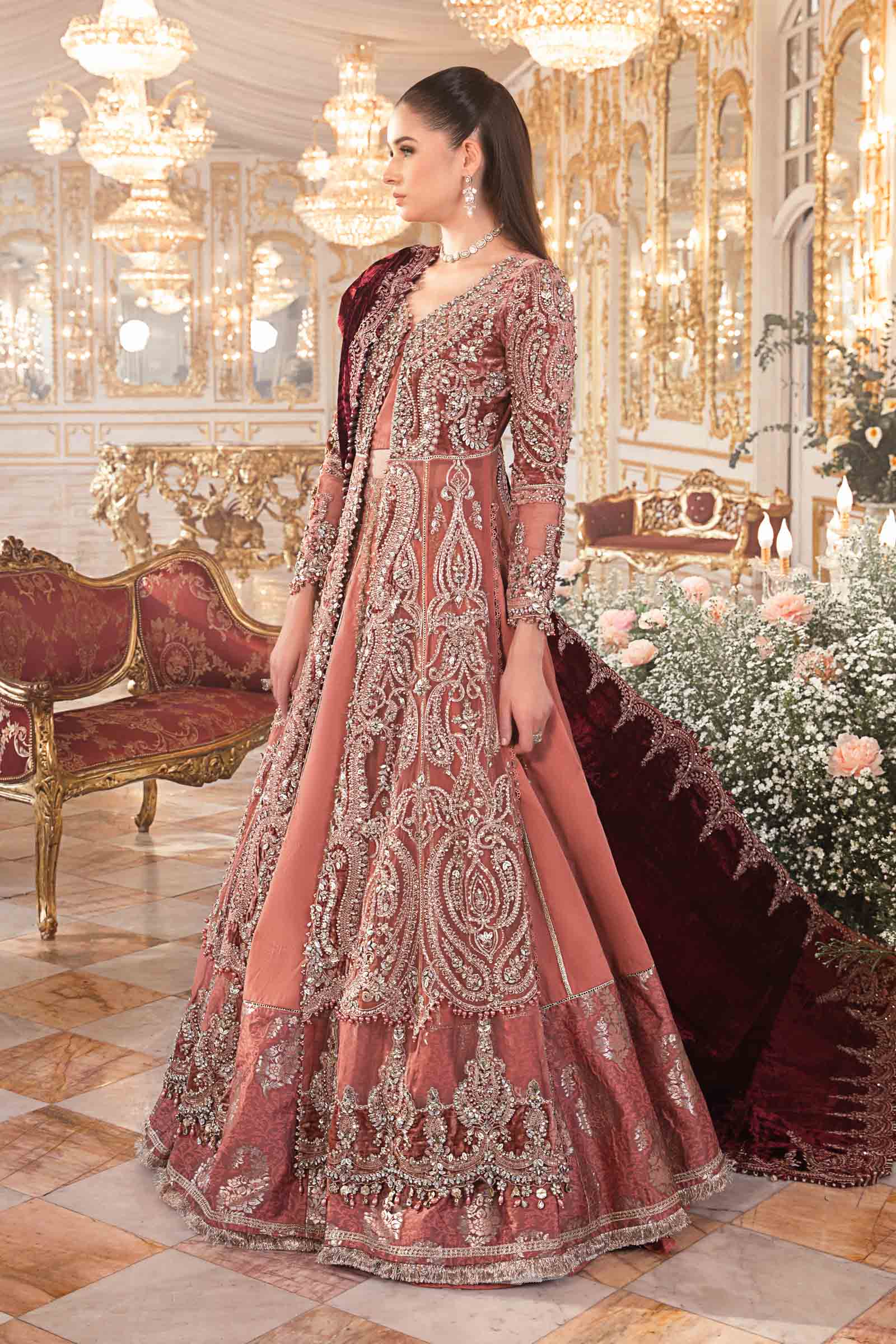 MBROIDERED - SALMON PINK BD-2701 - Riwayah