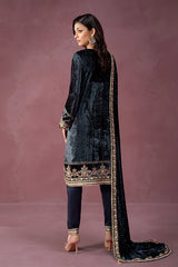 3 Piece Embroidered Velvet Suit | SF-W24-14