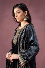 3 Piece Embroidered Velvet Suit | SF-W24-14