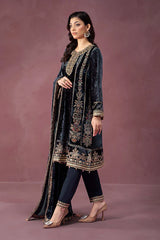 3 Piece Embroidered Velvet Suit | SF-W24-14