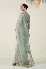 3 Piece Embroidered Raw Silk Suit | SF-W24-15