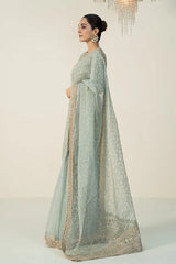 3 Piece Embroidered Raw Silk Suit | SF-W24-15