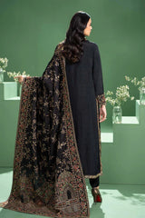 3 Piece Embroidered Raw Silk Suit | SF-W24-20