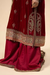 3 Piece Embroidered Velvet Suit | SF-W24-29