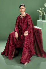 3 Piece Embroidered Organza Suit | SF-W24-46