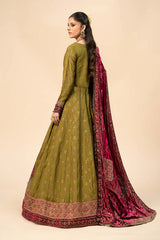 3 Piece Embroidered Raw Silk Suit | SF-W24-26