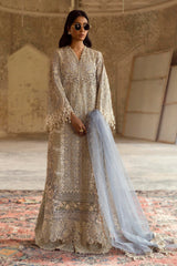 Stitched Green Embroidered Shirt + Trouser + Dupatta