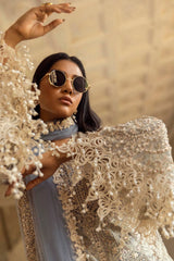Stitched Green Embroidered Shirt + Trouser + Dupatta