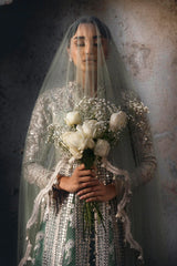 Stitched Organza Pishwas, Gharara & Dupatta
